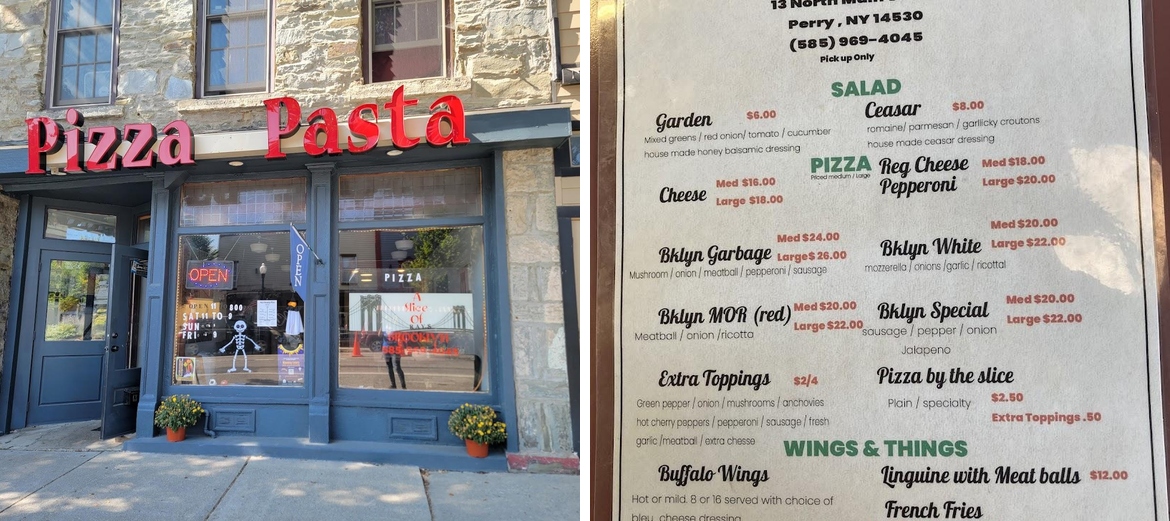 Abid's Brooklyn Pizza Menu